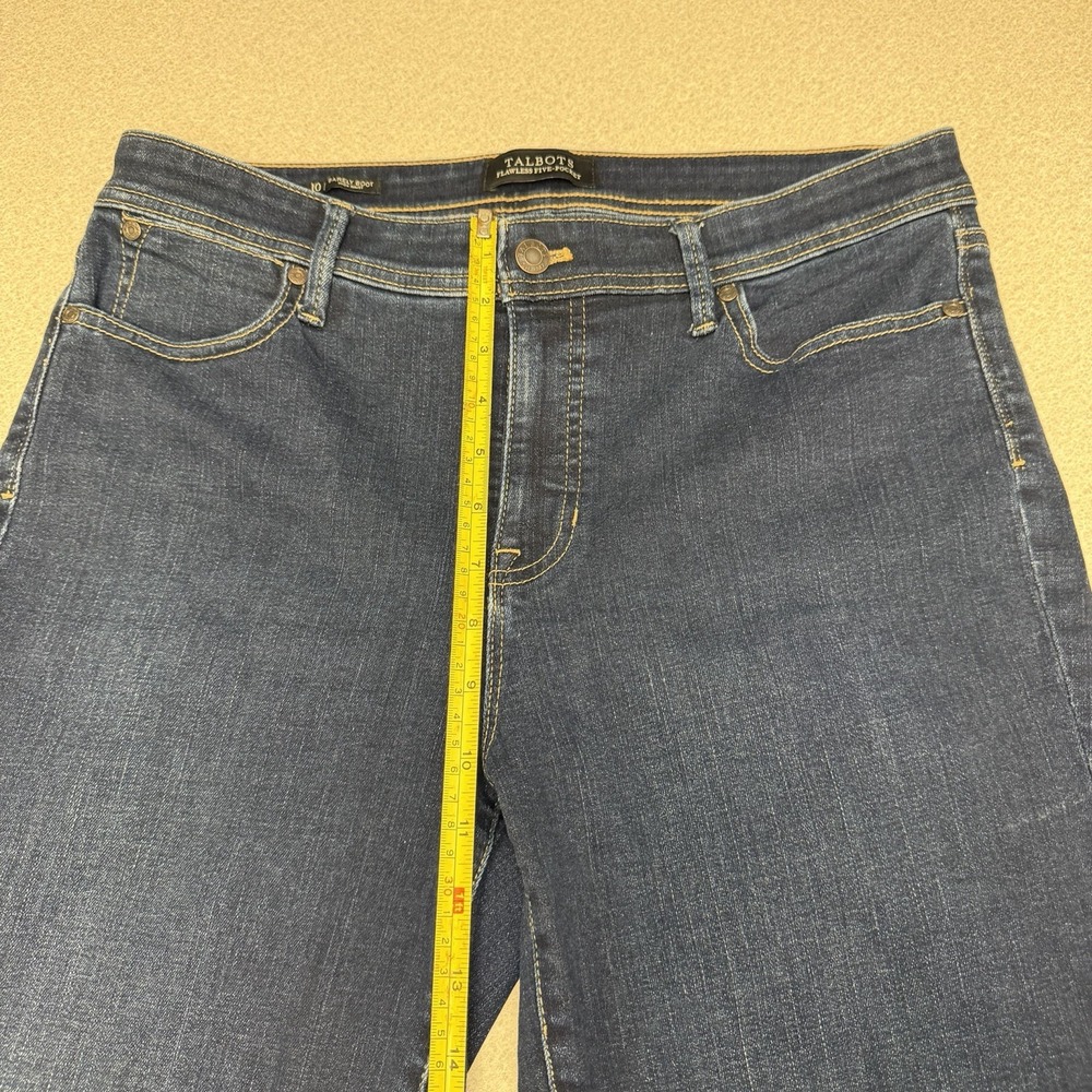 Talbots Barely Boot Jeans Women's Size 10 Dark Wash Waist 32 Inseam 31 - Picture 8 of 10